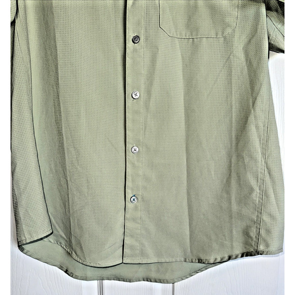 Avid Men's Fishing Shirt Short Sleeve Vented Button Up Sage‎ Green Size Large L - Picture 5 of 13